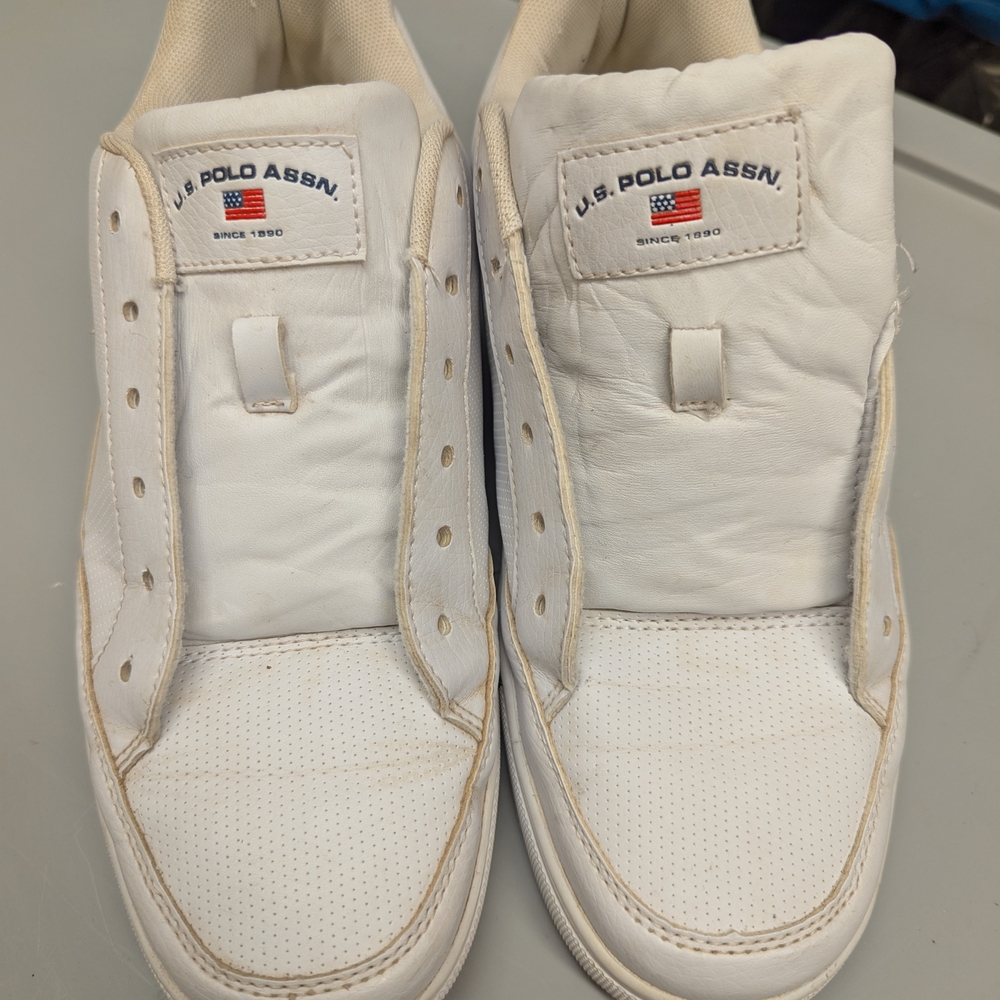 U.S. Polo Assn. White Velcro Sneakers